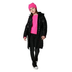 Куртка демісезонна довга для дівчинки чорна X-Woyz DT-8342-8 60138