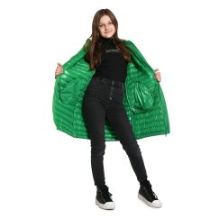 Куртка демісезонна довга для дівчинки зелена  X-Woyz DT-8342-12 60130
