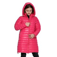 Куртка демісезонна довга для дівчинки малинова X-Woyz DT-8342-9 60128