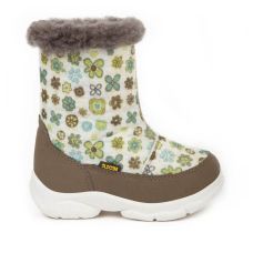 Дитячі зимові чоботи TOY, зелені квіти