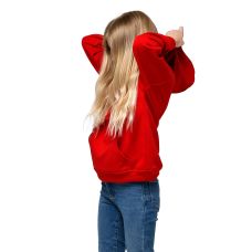 Дитячий худі для дівчинки капюшоном червоний  55695