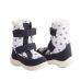 Дитячі чоботи-дутики зимові ALASKA білі синій принт