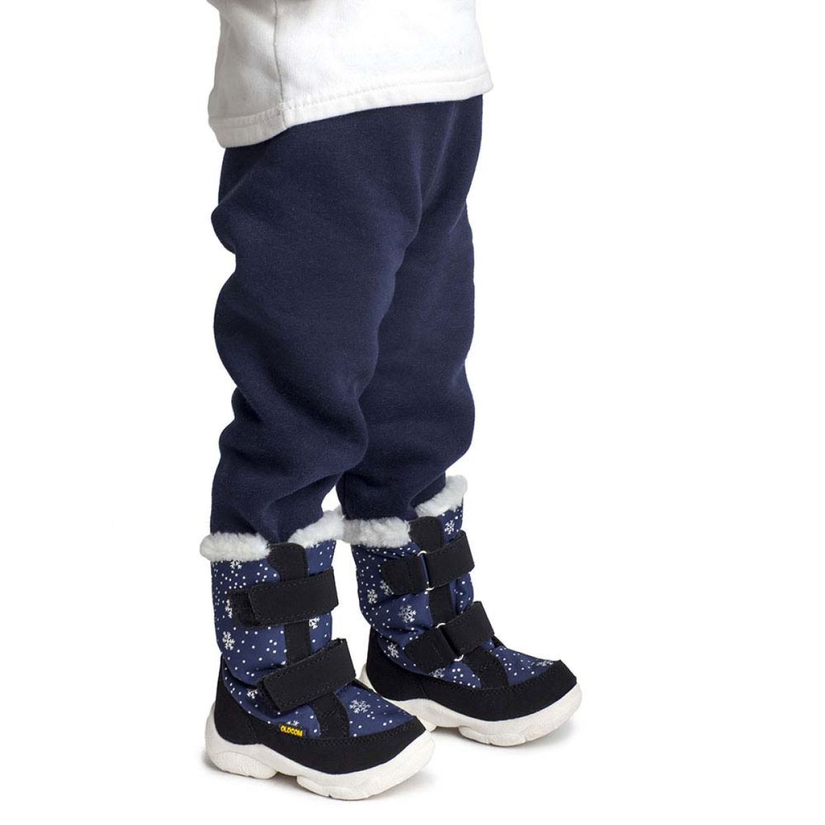 Дитячі чоботи-дутики зимові ALASKA сині з сніжинками