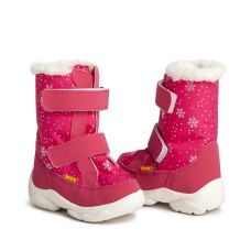 Дитячі зимові чоботи ALASKA рожеві з сніжинками