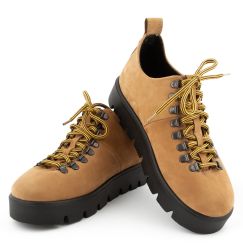 Туфлі жіночі демісезонні з нубука Agata коричневі