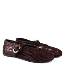 Балетки жіночі сітка Airа коричневі