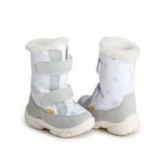Дутики дитячі Alaska білі зі сніжинками