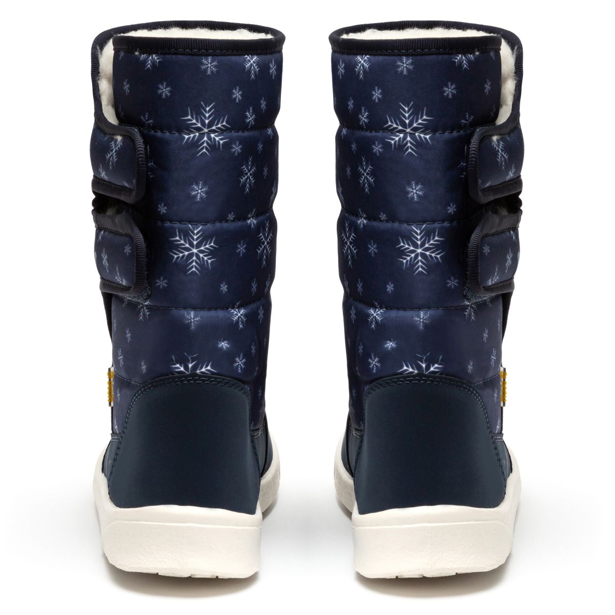 Дутики женские в снежинки Aurora синие