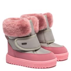 Дутики дитячі на флісі Elisa сірі