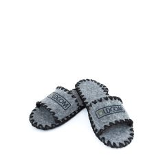 Кімнатні тапочки фетрові відкриті сірі