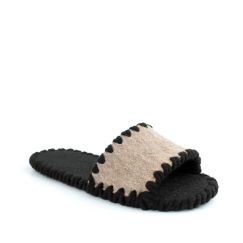 Кімнатні тапочки фетрові відкриті бежеві