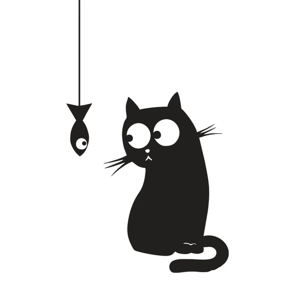 Футболка жіноча біла з принтом Cat & Fish