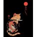 Футболка жіноча чорна з принтом Cat Japan
