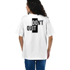 Футболка жіноча біла з принтом Don't Quit