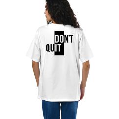 Футболка жіноча біла з принтом Don't Quit