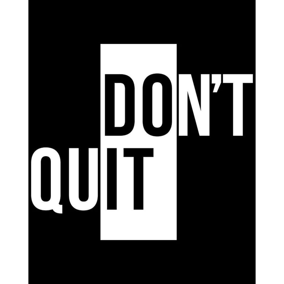 Футболка жіноча чорна з принтом Don't Quit