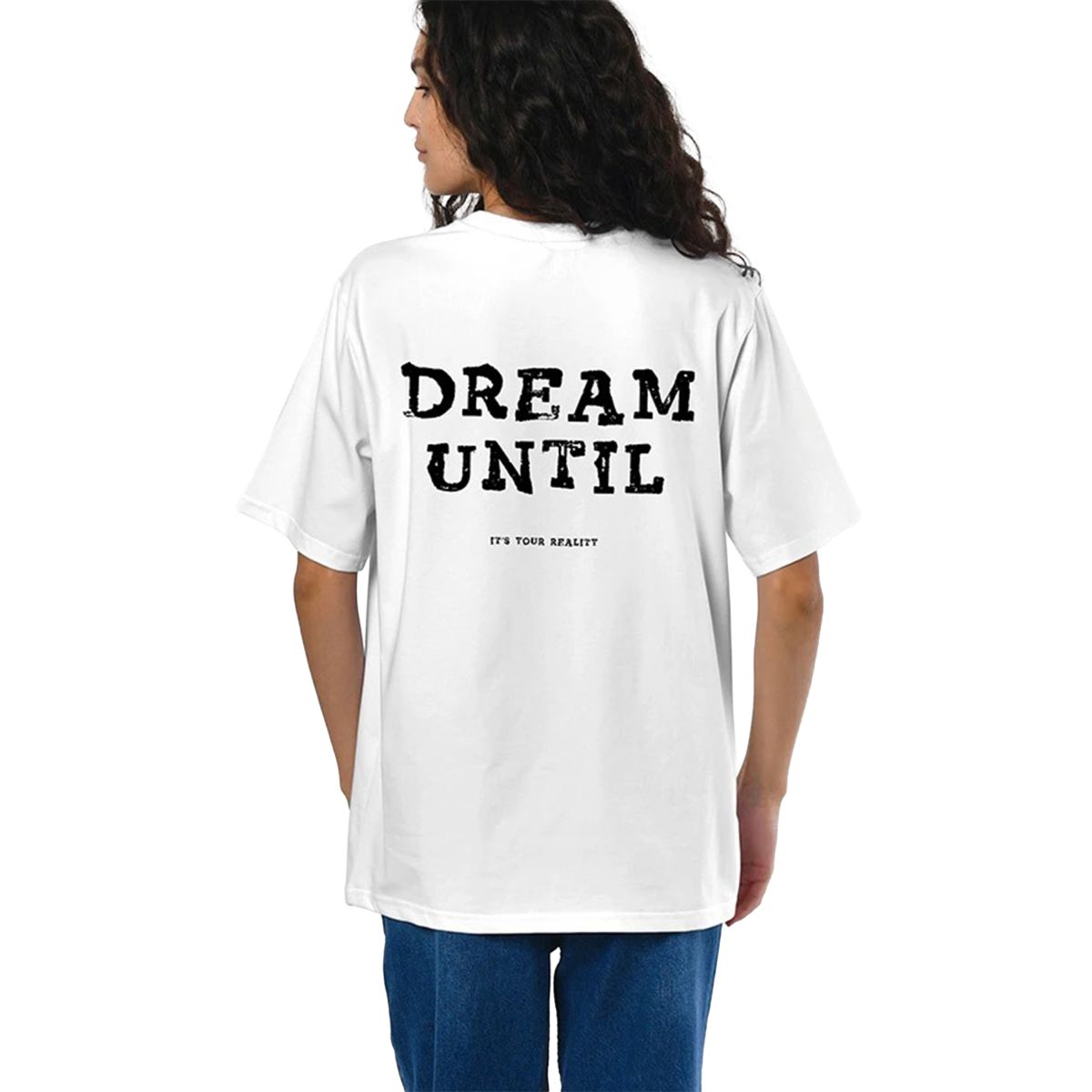 Футболка жіноча біла з принтом Dream Until