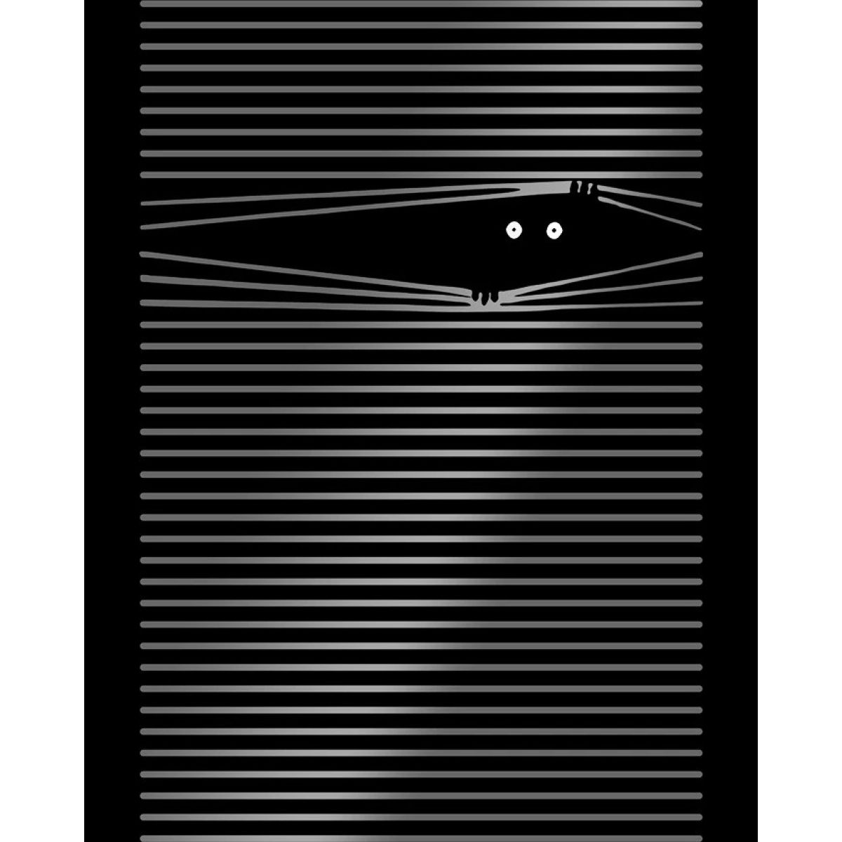 Футболка чоловіча чорна з принтом Eyes Between Lines
