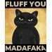 Футболка жіноча чорна з принтом Fluff You