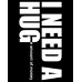 Футболка чоловіча чорна з принтом Hug
