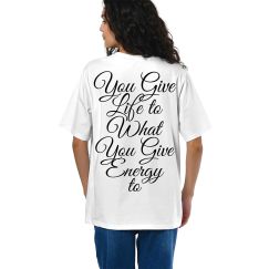 Футболка жіноча біла з принтом Life Energy