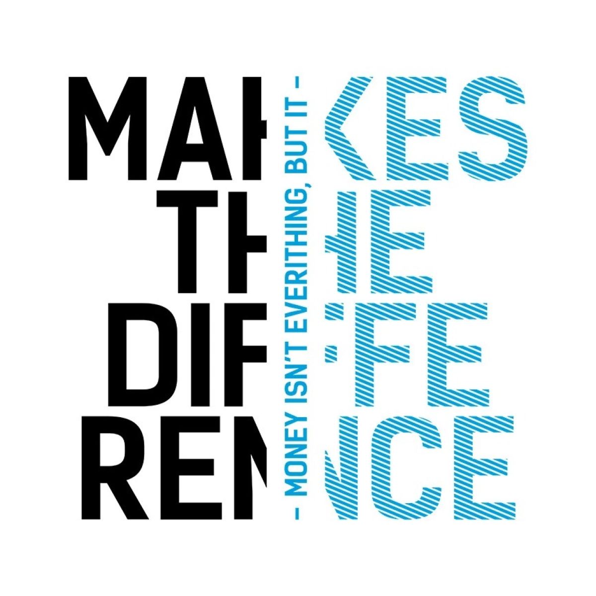 Футболка чоловіча біла з принтом Makes The Difference