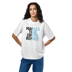 Футболка жіноча біла з принтом Makes The Difference