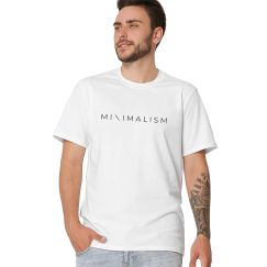 Футболка чоловіча біла з принтом Minimalism