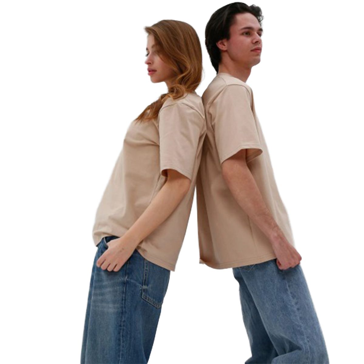 Футболка базова oversize Premium бежева