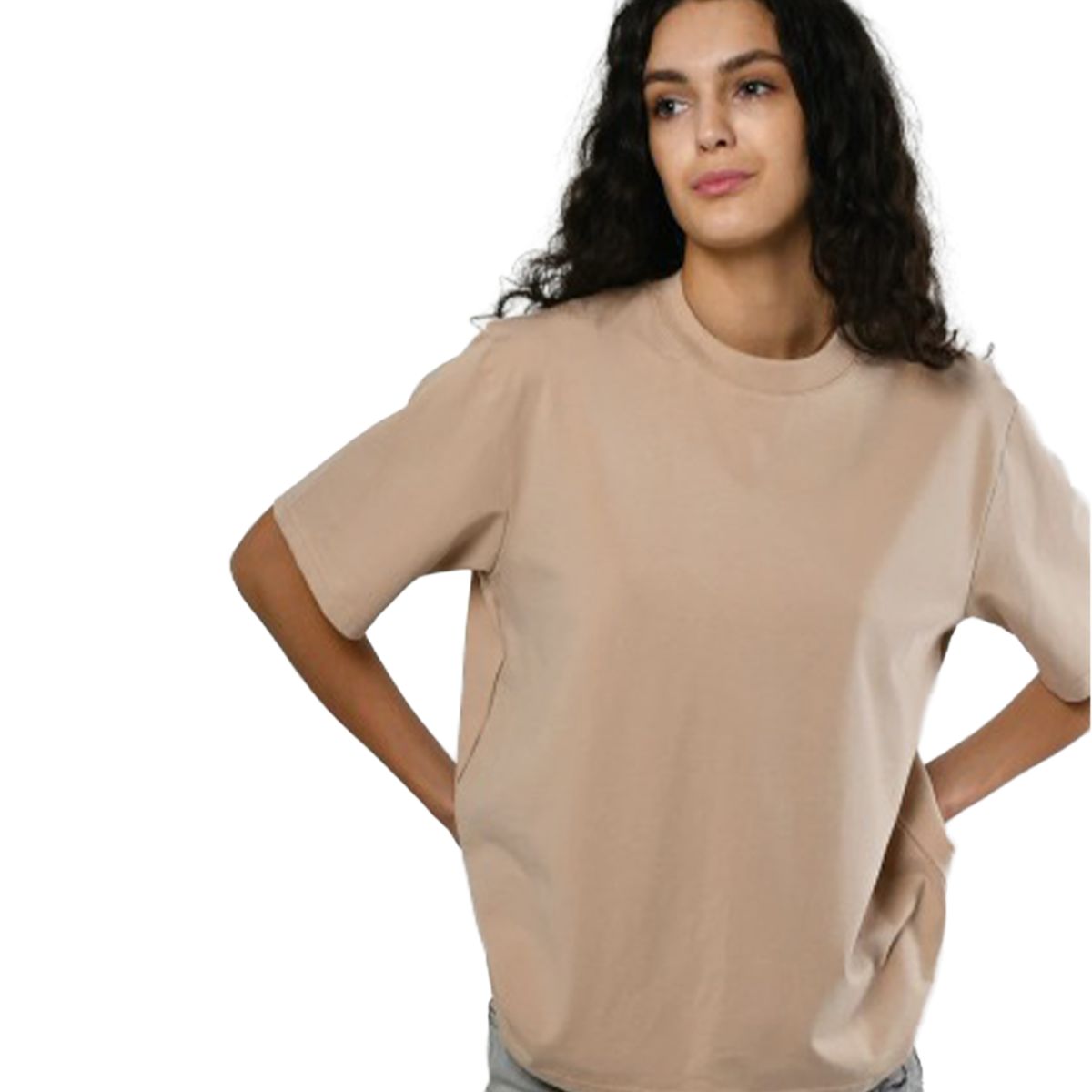 Футболка базова oversize Premium бежева