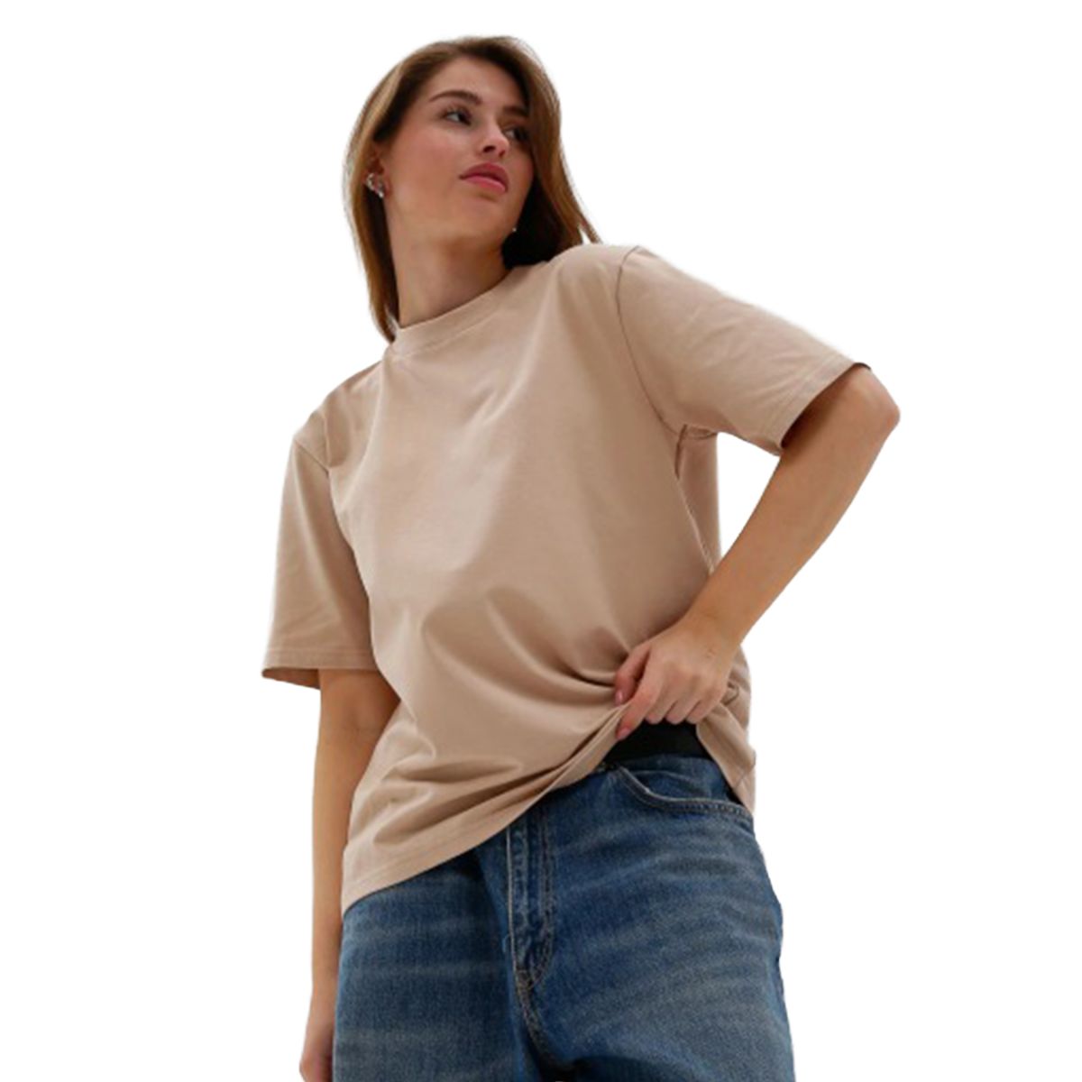 Футболка базова oversize Premium бежева
