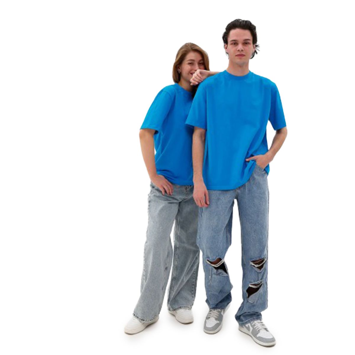 Футболка базова oversize Premium блакитна