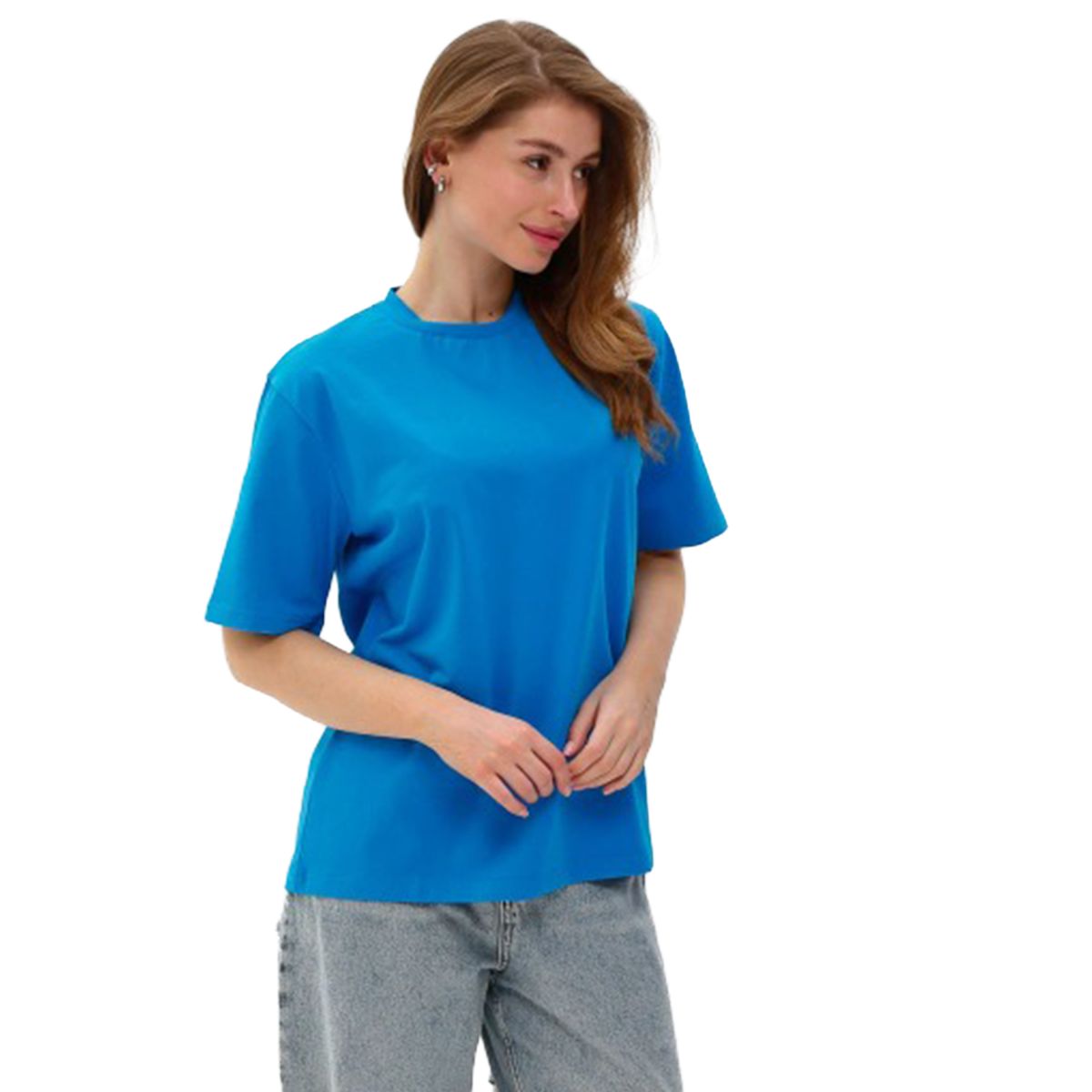 Футболка базова oversize Premium блакитна