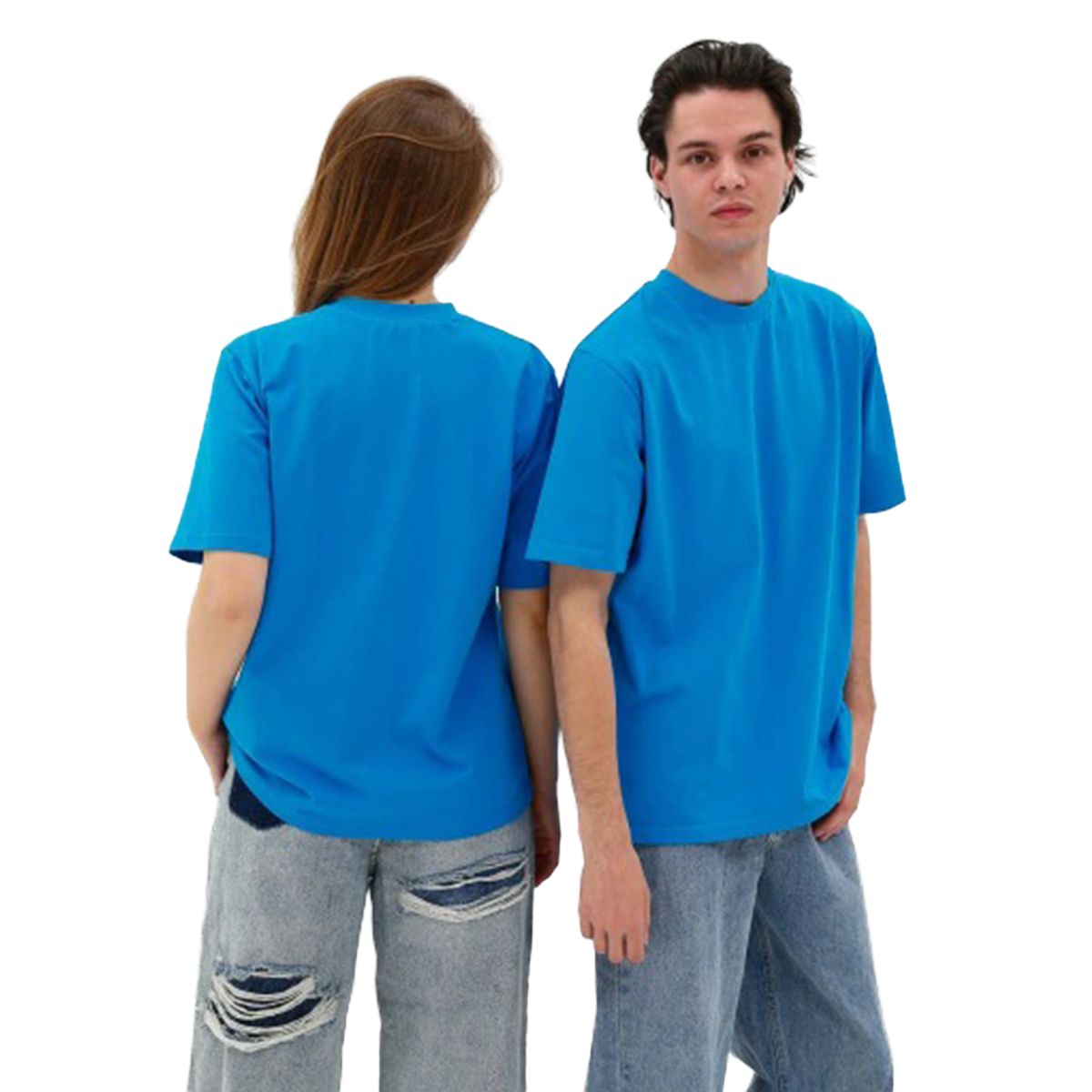 Футболка базова oversize Premium блакитна