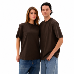 Футболка базова oversize Premium коричнева