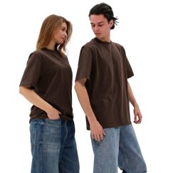 Футболка базова oversize Premium коричнева