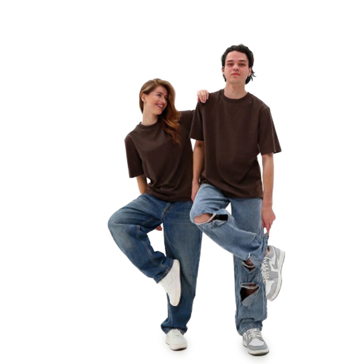 Футболка базова oversize Premium коричнева