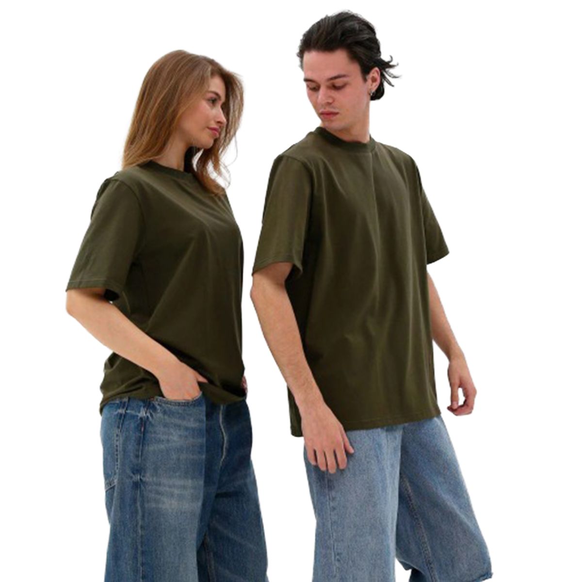 Футболка базова oversize Premium хакі
