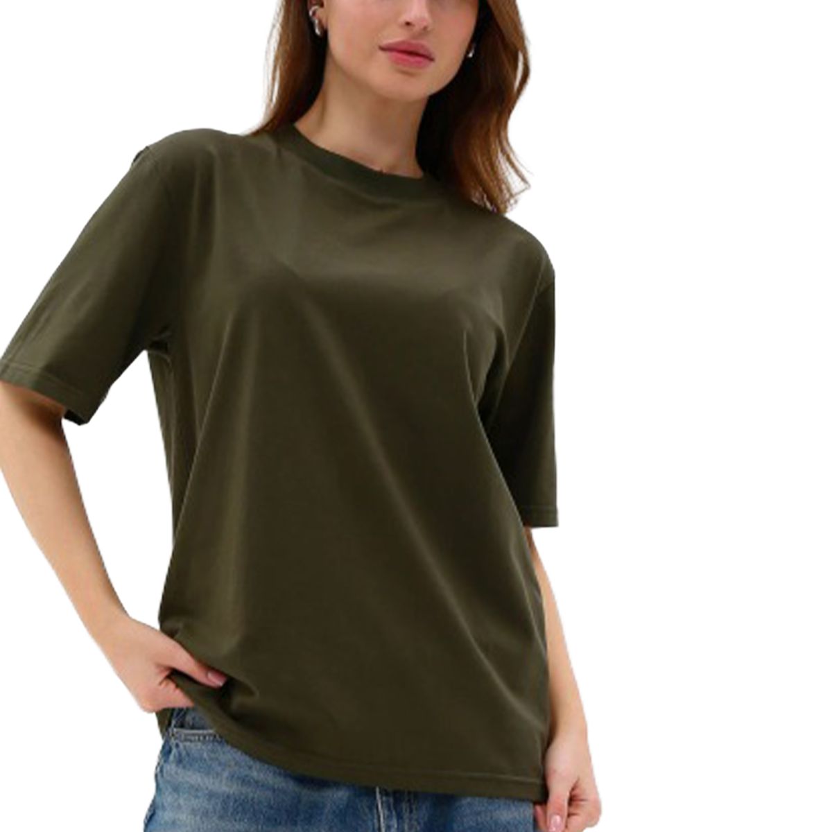 Футболка базова oversize Premium хакі