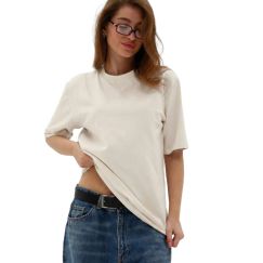 Футболка базова oversize Premium молочна