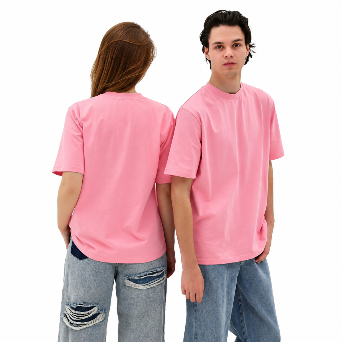 Футболка базова oversize Premium рожева
