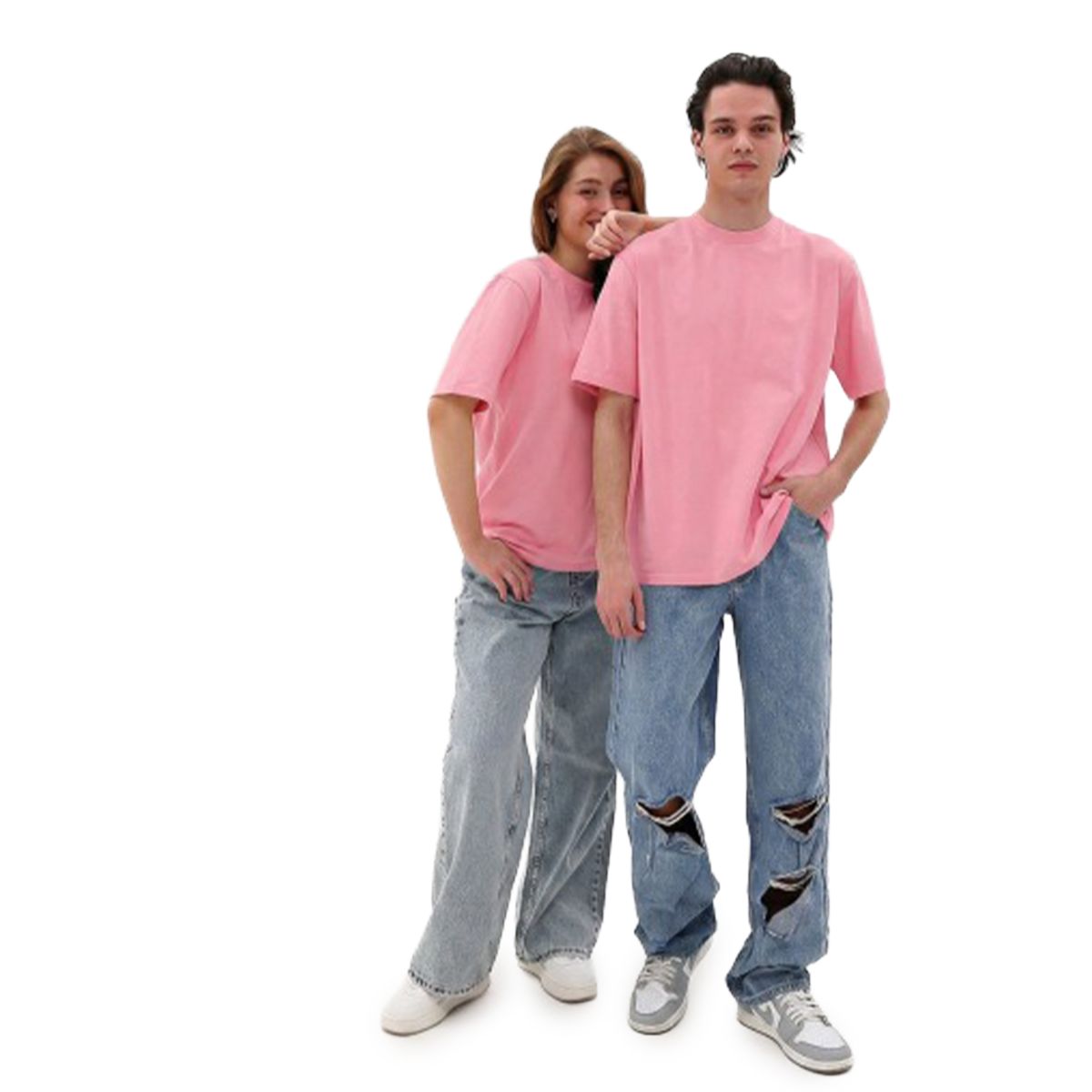Футболка базова oversize Premium рожева