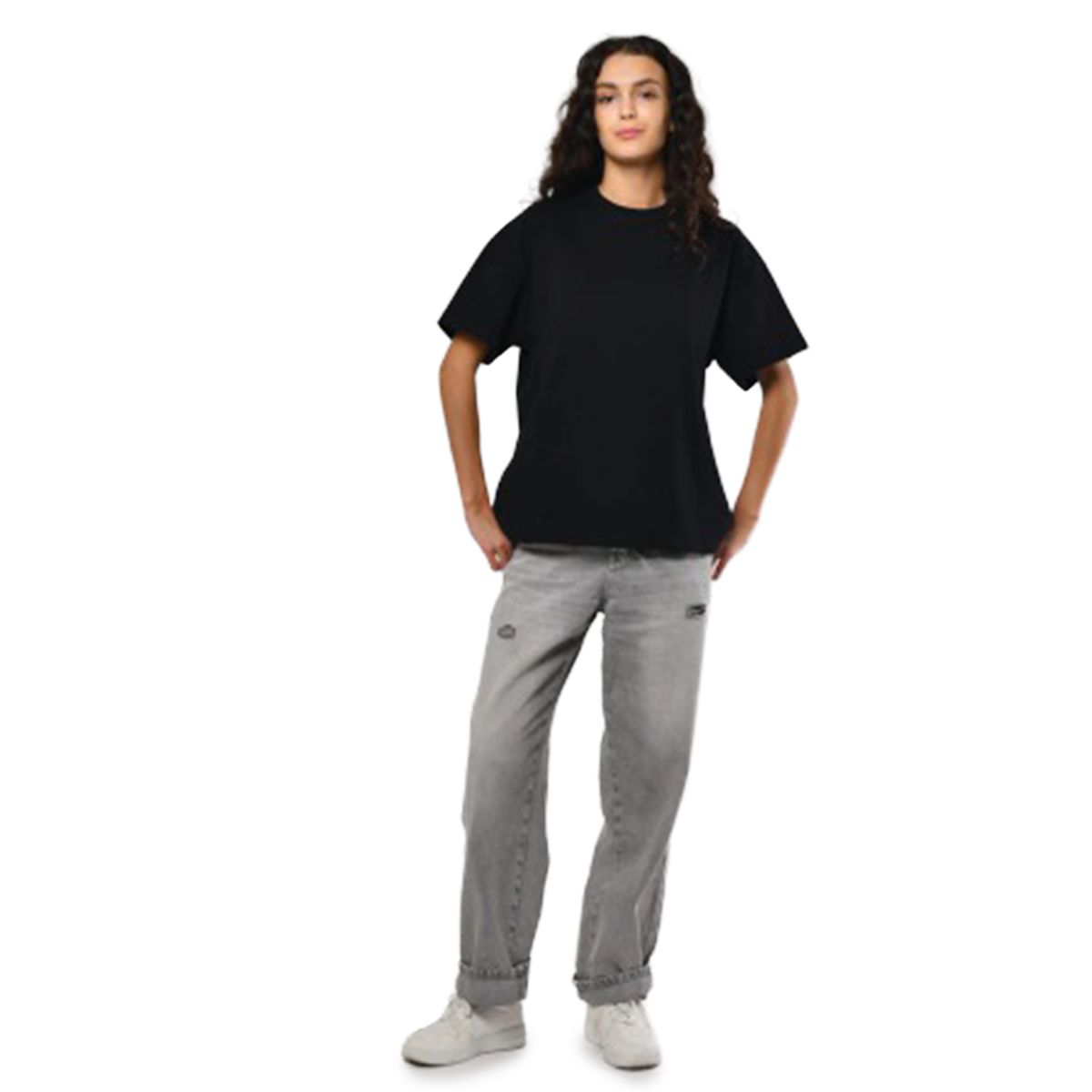 Футболка жіноча базова oversize Premium чорна