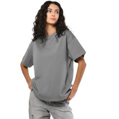 Футболка жіноча базова oversize Premium сіра