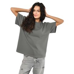 Футболка жіноча базова oversize Premium сіра
