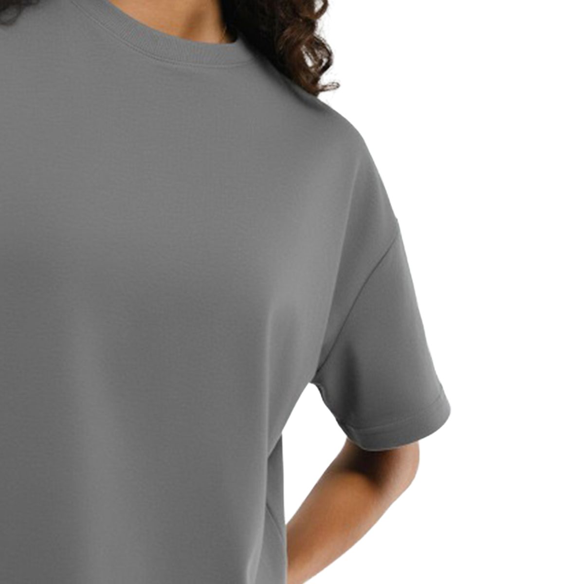 Футболка жіноча базова oversize Premium сіра