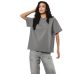 Футболка жіноча базова oversize Premium сіра