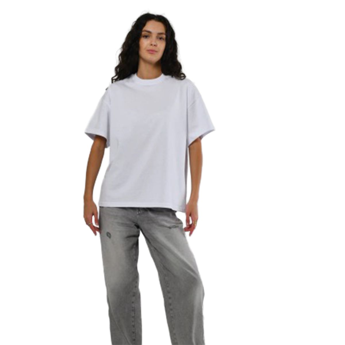 Футболка жіноча базова oversize Premium біла