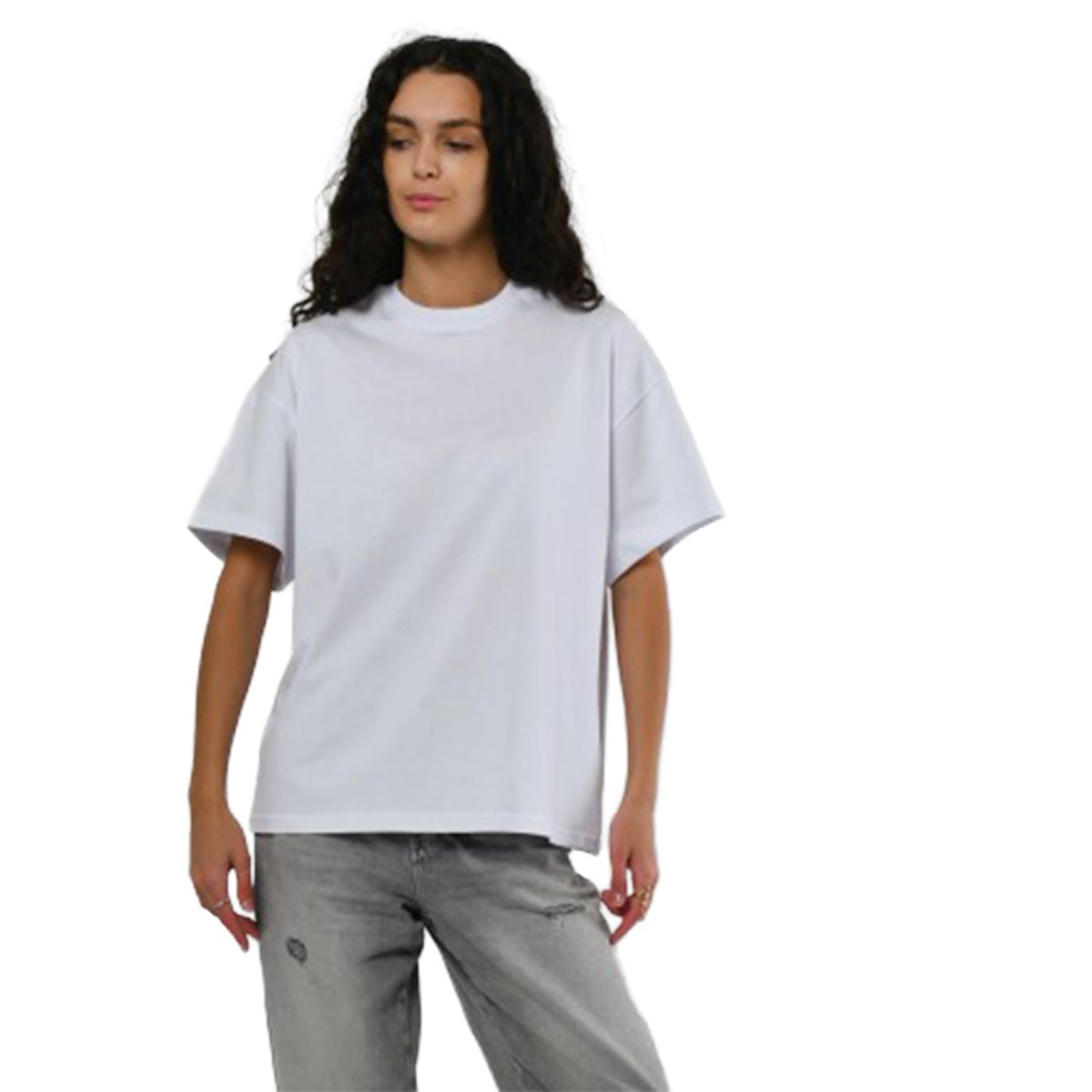 Футболка жіноча базова oversize Premium біла