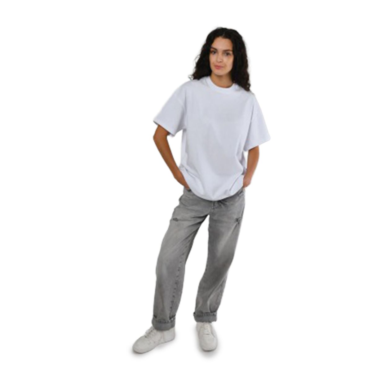 Футболка жіноча базова oversize Premium біла